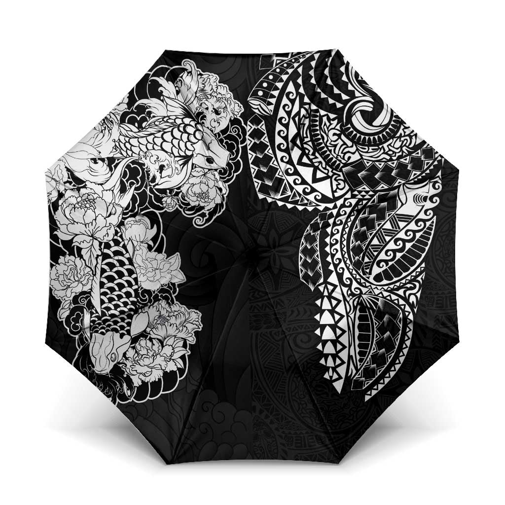 Japanese Irezumi and Hawaiian Polynesian Art Tattoo Umbrella Black Color - Polynesian Pride
