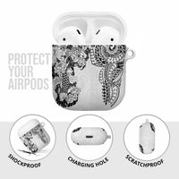 Japanese Irezumi and Hawaiian Polynesian Art Tattoo AirPods Case White Color - Polynesian Pride