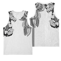 Japanese Irezumi and Hawaiian Polynesian Art Tattoo Basketball Jersey White Color - Polynesian Pride