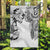 Japanese Irezumi and Hawaiian Polynesian Art Tattoo Garden Flag White Color - Polynesian Pride