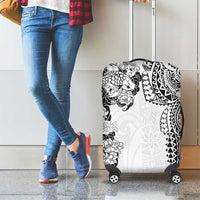 Japanese Irezumi and Hawaiian Polynesian Art Tattoo Luggage Cover White Color - Polynesian Pride