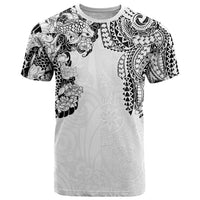 Japanese Irezumi and Hawaiian Polynesian Art Tattoo T Shirt White Color - Polynesian Pride