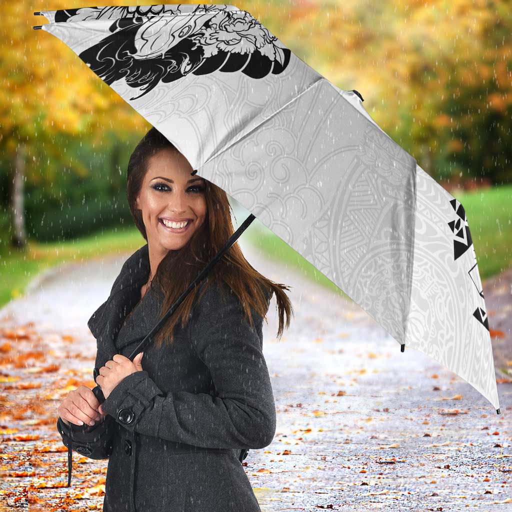 Japanese Irezumi and Hawaiian Polynesian Art Tattoo Umbrella White Color - Polynesian Pride