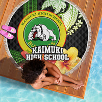 Hawaii Kaimuki High School Beach Blanket Tribal Kakau Pattern Mix Hibiscus Flower LT03 - Polynesian Pride