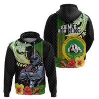 Hawaii Kaimuki High School Hoodie Tribal Kakau Pattern Mix Hibiscus Flower LT03 - Polynesian Pride