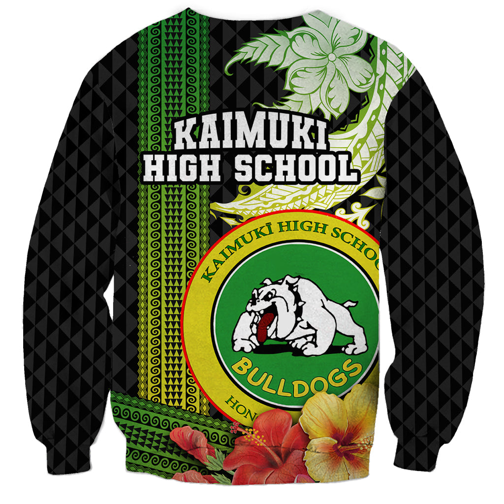 Hawaii Kaimuki High School Sweatshirt Tribal Kakau Pattern Mix Hibiscus Flower LT03 - Polynesian Pride