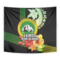 Hawaii Kaimuki High School Tapestry Tribal Kakau Pattern Mix Hibiscus Flower LT03 - Polynesian Pride