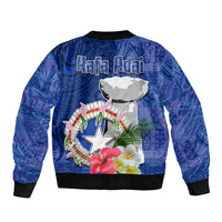 Northern Mariana Islands Hafa Adai Latte Stone Bomber Jacket Blue Color LT03 - Polynesian Pride