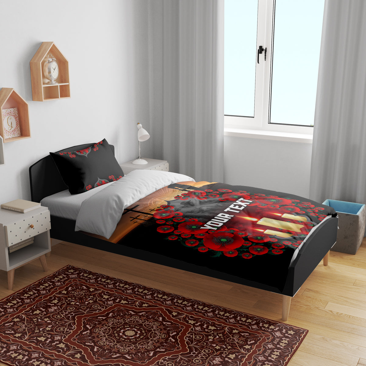 Custom New Zealand and Australia ANZAC Day Bedding Set Gallipoli and Canlelight Lest We Forget LT03 - Polynesian Pride