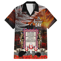 New Zealand ANZAC Day Hawaiian Shirt The Ode of Remembrance and Silver Fern LT03 Black - Polynesian Pride