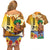 Happy Lei Day Couples Matching Off Shoulder Short Dress and Hawaiian Shirt Hula Male Dancer Polynesian Flower Kakau Pattern