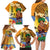 Happy Lei Day Family Matching Long Sleeve Bodycon Dress and Hawaiian Shirt Hula Male Dancer Polynesian Flower Kakau Pattern