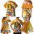 Happy Lei Day Family Matching Mermaid Dress and Hawaiian Shirt Hula Girl Polynesian Flower Kakau Pattern