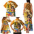 Happy Lei Day Family Matching Tank Maxi Dress and Hawaiian Shirt Hula Girl Polynesian Flower Kakau Pattern