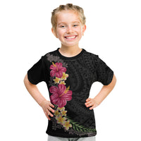 Hawaiian Plumeria and Hibiscus Kid T Shirt Colorful Style