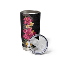 Hawaiian Plumeria and Hibiscus Tumbler Cup Colorful Style