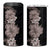 Hawaiian Plumeria and Hibiscus 4 in 1 Can Cooler Tumbler Grayscale Mode