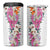 Hawaii Tropical Leaves and Flowers 4 in 1 Can Cooler Tumbler Tribal Polynesian Pattern White Style