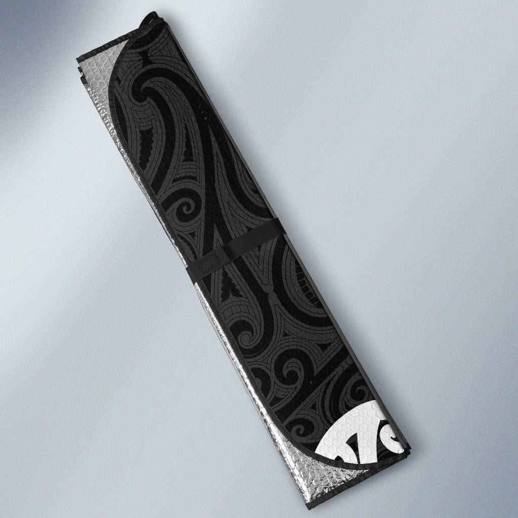 Aotearoa New Zealand And Australia Basketball Custom Auto Sun Shade Maori Tribal Tattoo And Aboriginal Dot Art Heritage