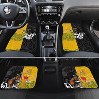Aotearoa New Zealand And Australia Basketball Custom Car Mats Maori Tribal Tattoo And Aboriginal Dot Art Heritage