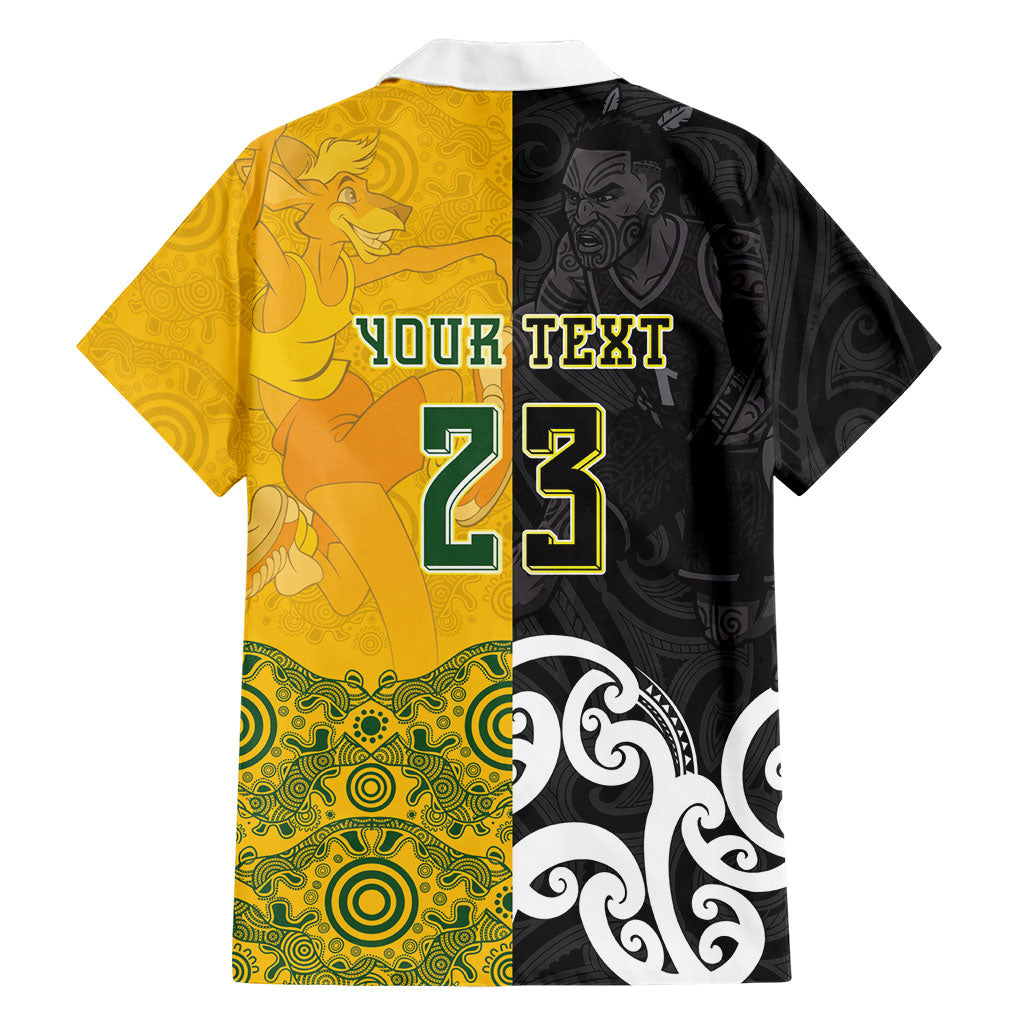 Aotearoa New Zealand And Australia Basketball Custom Family Matching Puletasi and Hawaiian Shirt Maori Tribal Tattoo And Aboriginal Dot Art Heritage LT03 - Polynesian Pride