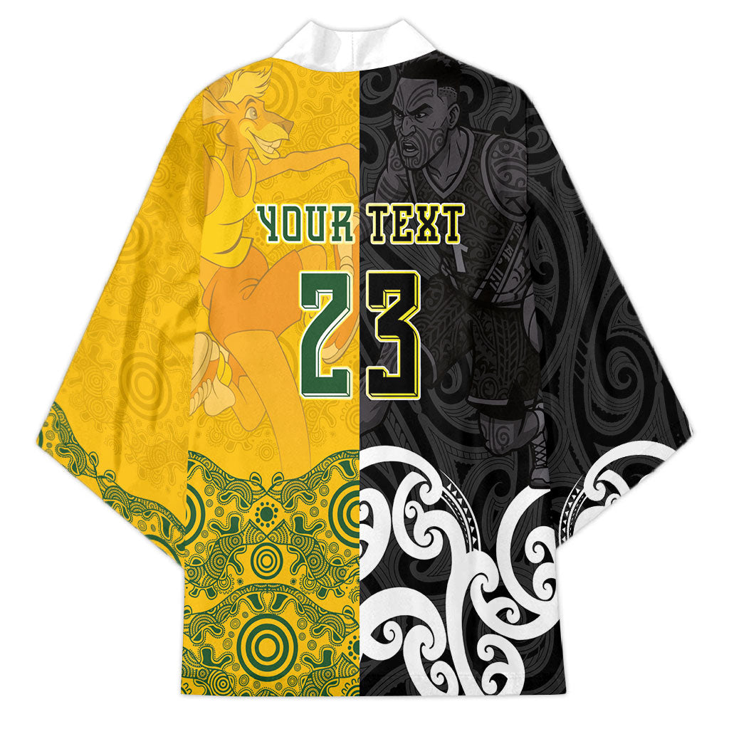Aotearoa New Zealand And Australia Basketball Custom Kimono Maori Tribal Tattoo And Aboriginal Dot Art Heritage