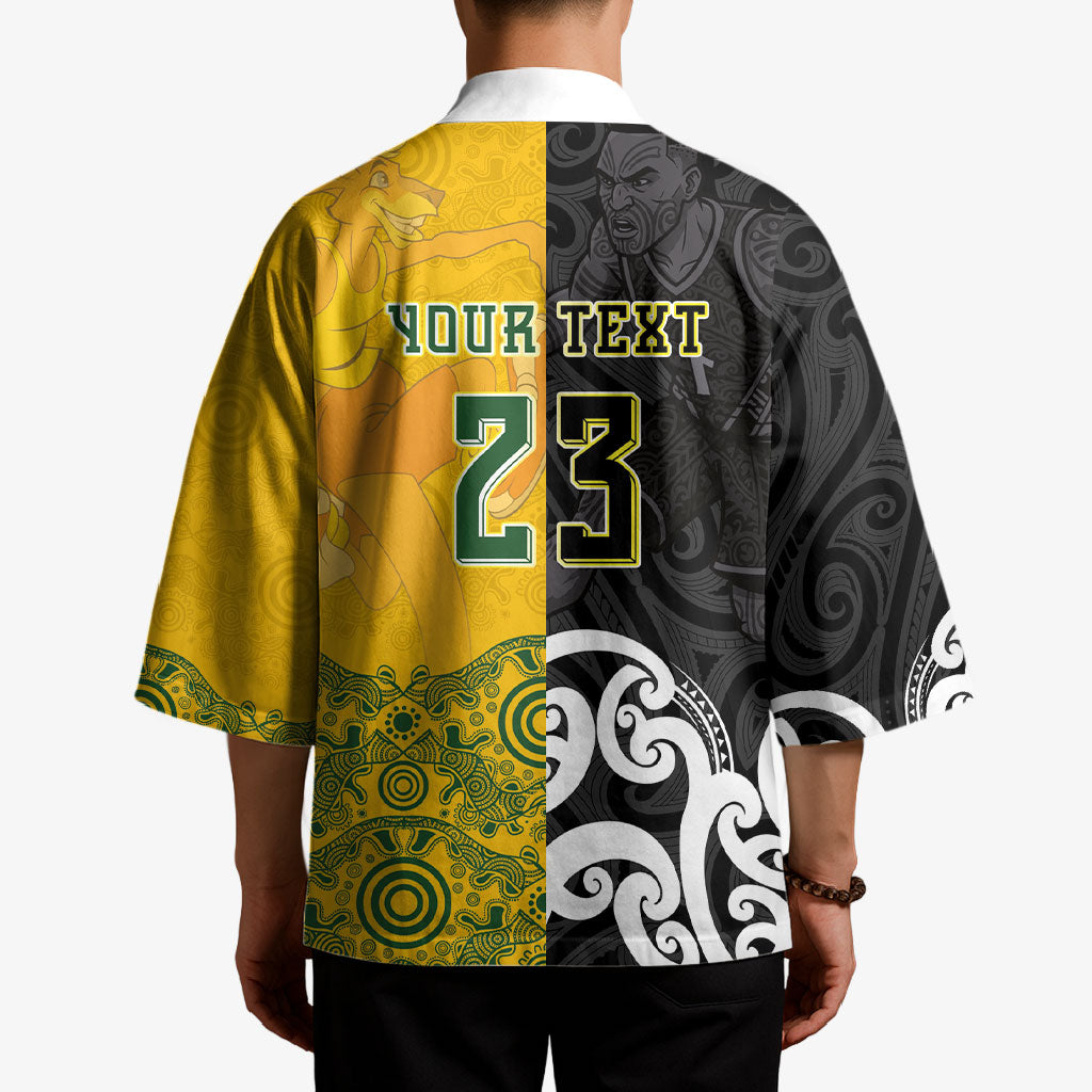 Aotearoa New Zealand And Australia Basketball Custom Kimono Maori Tribal Tattoo And Aboriginal Dot Art Heritage