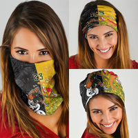 Aotearoa New Zealand And Australia Basketball Custom Neck Gaiter Maori Tribal Tattoo And Aboriginal Dot Art Heritage