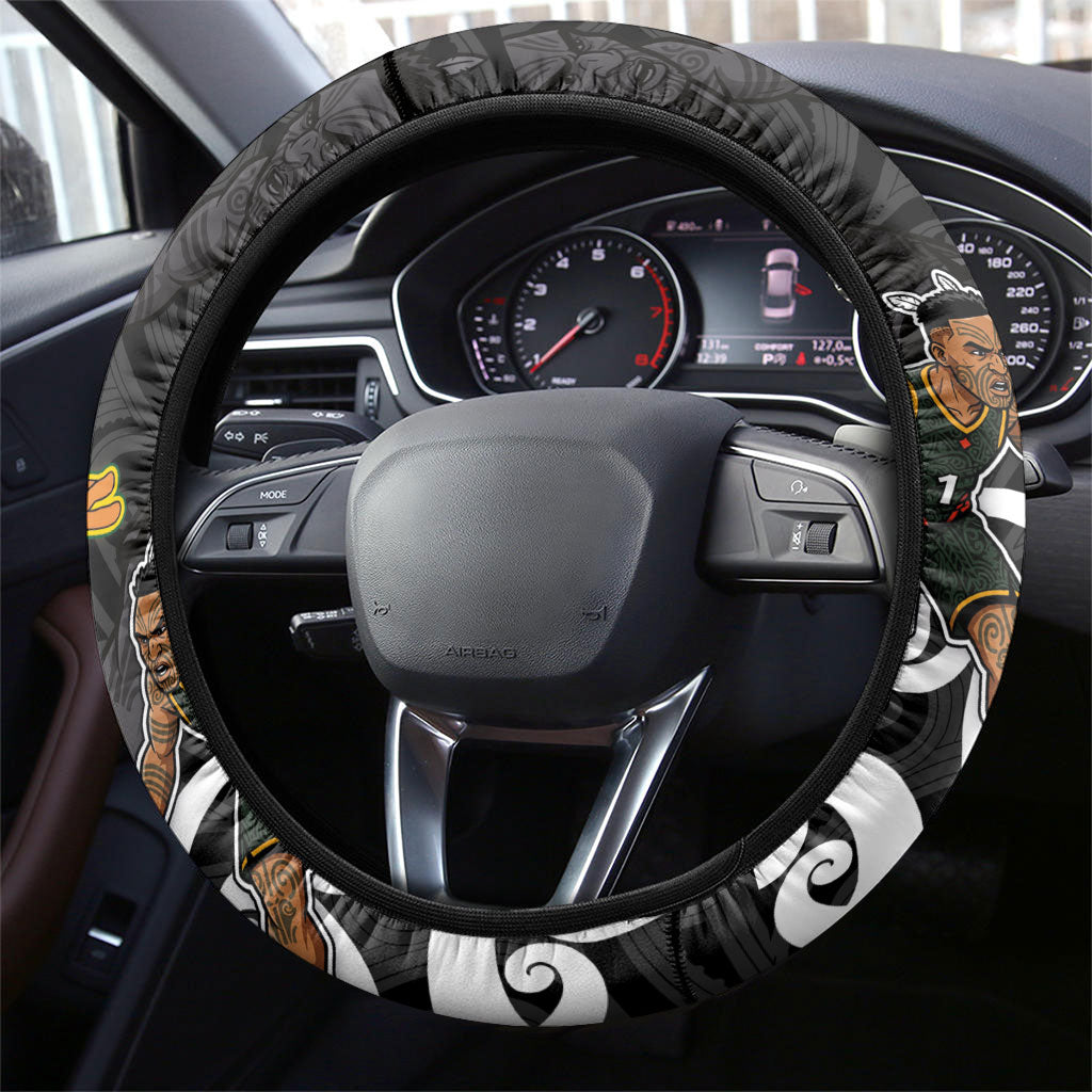 Aotearoa New Zealand And Australia Basketball Steering Wheel Cover Maori Tribal Tattoo And Aboriginal Dot Art Heritage
