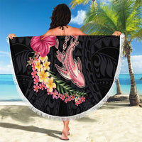 Hawaiian Tropical Plants Turtle and Shark Beach Blanket Polynesian Art Tattoo