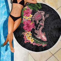 Hawaiian Tropical Plants Turtle and Shark Beach Blanket Polynesian Art Tattoo