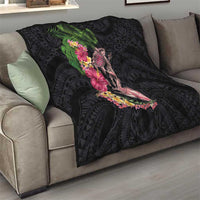 Hawaiian Tropical Plants Turtle and Shark Quilt Polynesian Art Tattoo