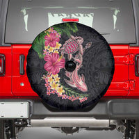 Hawaiian Tropical Plants Turtle and Shark Spare Tire Cover Polynesian Art Tattoo
