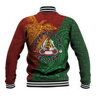 Papua New Guinea East Sepik Province Baseball Jacket Tribal Crocodile Birds of Paradise Melanesian Tattoo