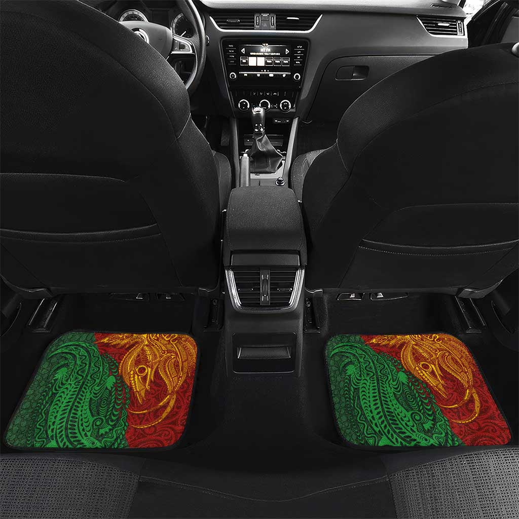 Papua New Guinea East Sepik Province Car Mats Tribal Crocodile Birds of Paradise Melanesian Tattoo