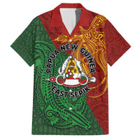 Papua New Guinea East Sepik Province Family Matching Short Sleeve Bodycon Dress and Hawaiian Shirt Tribal Crocodile Birds of Paradise Melanesian Tattoo