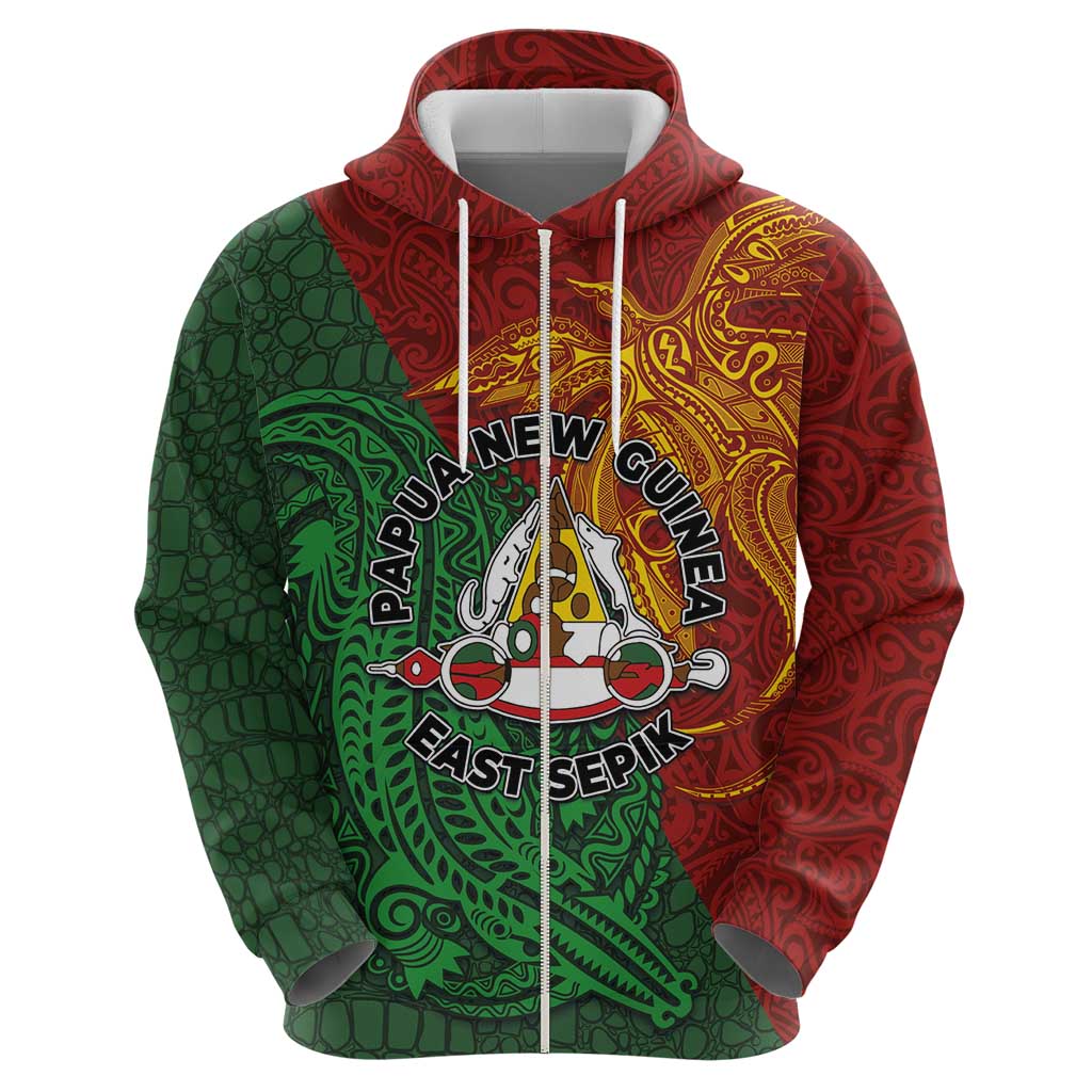Papua New Guinea East Sepik Province Hoodie Tribal Crocodile Birds of Paradise Melanesian Tattoo