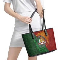Papua New Guinea East Sepik Province Leather Tote Bag Tribal Crocodile Birds of Paradise Melanesian Tattoo