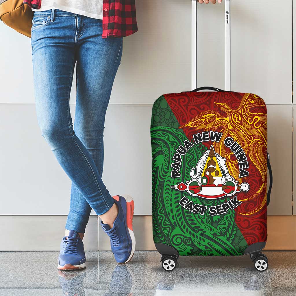 Papua New Guinea East Sepik Province Luggage Cover Tribal Crocodile Birds of Paradise Melanesian Tattoo