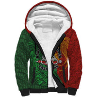 Papua New Guinea East Sepik Province Sherpa Hoodie Tribal Crocodile Birds of Paradise Melanesian Tattoo
