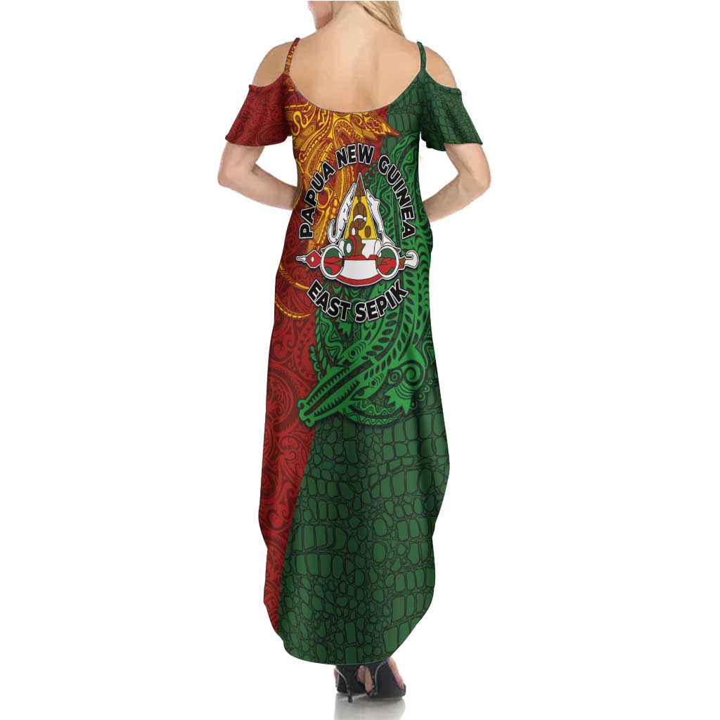 Papua New Guinea East Sepik Province Summer Maxi Dress Tribal Crocodile Birds of Paradise Melanesian Tattoo