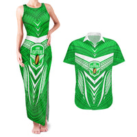 Kimbe Cutters Rugby Couples Matching Tank Maxi Dress and Hawaiian Shirt Papua New Guinea Polynesian Tattoo Green Version LT03 Green - Polynesian Pride
