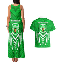 Kimbe Cutters Rugby Couples Matching Tank Maxi Dress and Hawaiian Shirt Papua New Guinea Polynesian Tattoo Green Version LT03 - Polynesian Pride