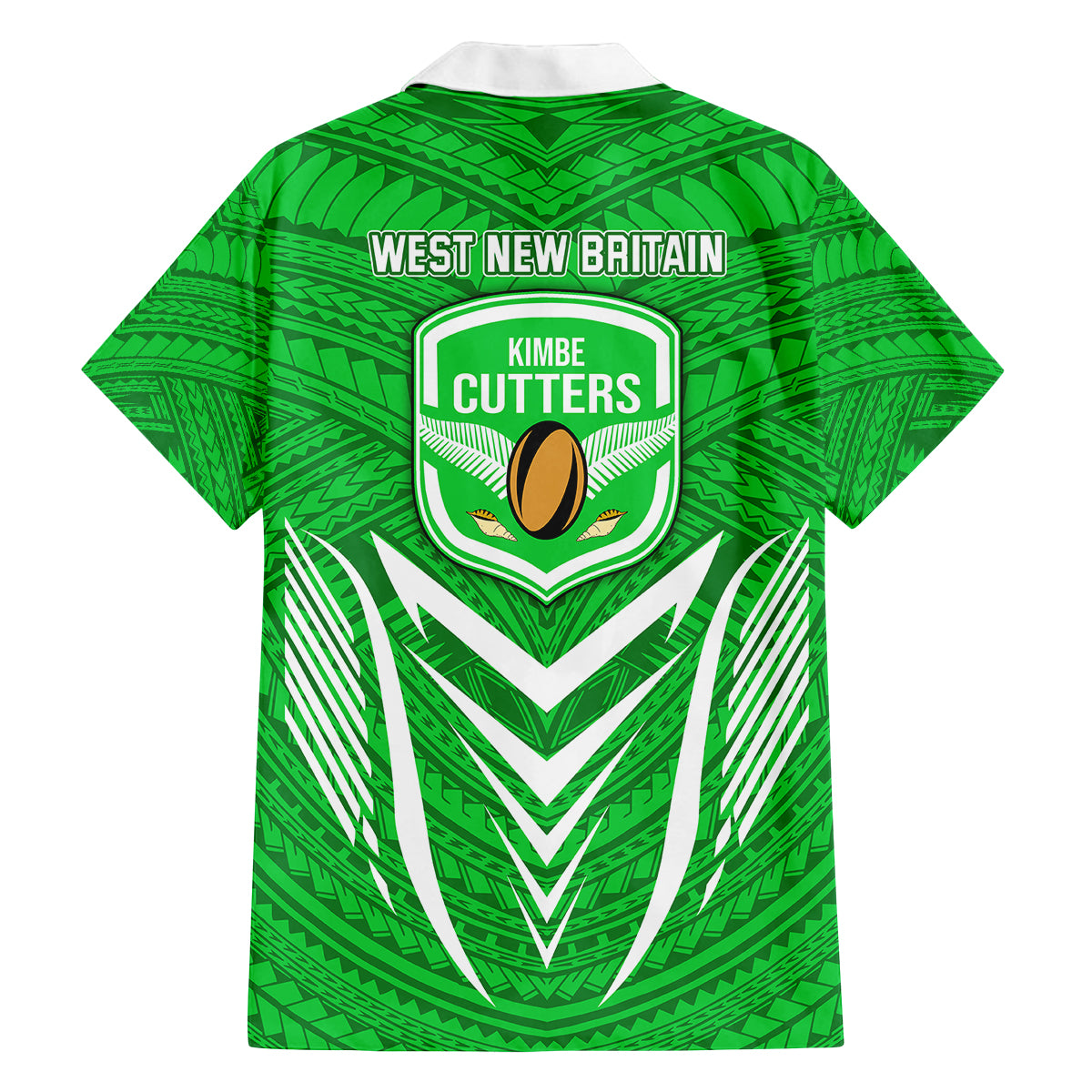 Kimbe Cutters Rugby Family Matching Short Sleeve Bodycon Dress and Hawaiian Shirt Papua New Guinea Polynesian Tattoo Green Version LT03 - Polynesian Pride