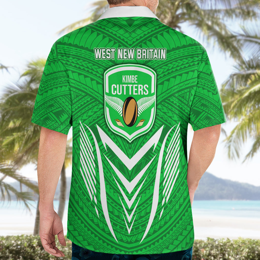 Kimbe Cutters Rugby Hawaiian Shirt Papua New Guinea Polynesian Tattoo Green Version LT03 - Polynesian Pride