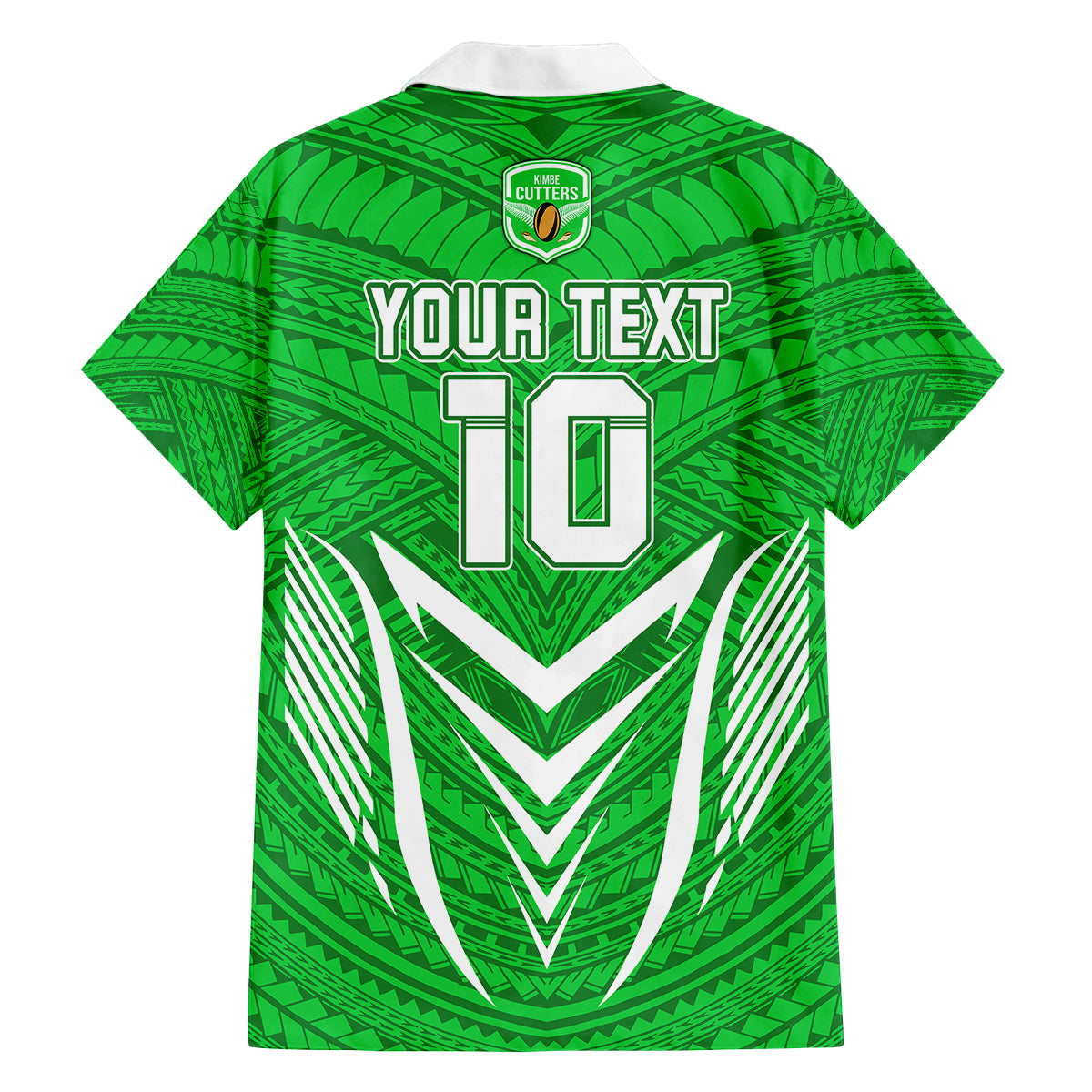 Custom Kimbe Cutters Rugby Family Matching Short Sleeve Bodycon Dress and Hawaiian Shirt Papua New Guinea Polynesian Tattoo Green Version LT03 - Polynesian Pride