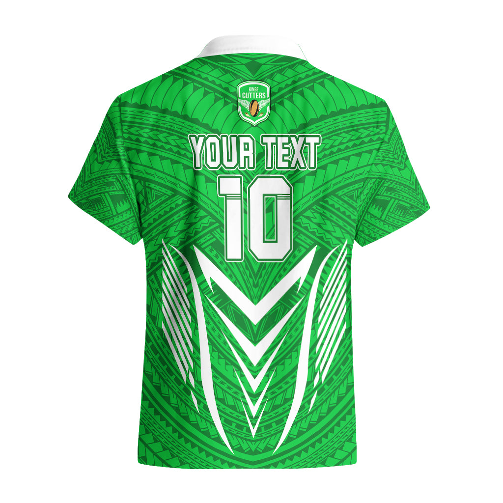 Custom Kimbe Cutters Rugby Hawaiian Shirt Papua New Guinea Polynesian Tattoo Green Version LT03 - Polynesian Pride