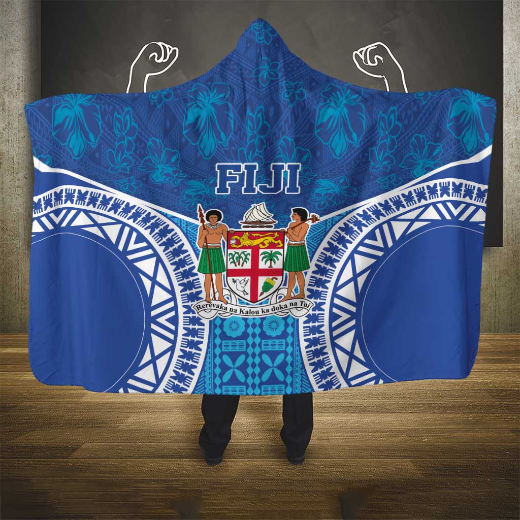 Fiji Day Hooded Blanket Fijian Masi Tribal Hibiscus Tattoo and Tapa Pattern LT03 - Polynesian Pride