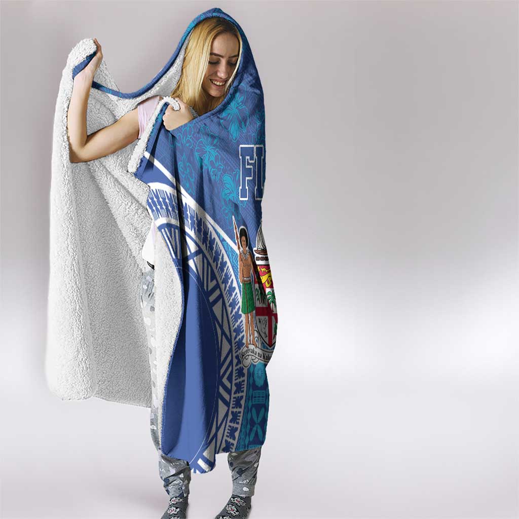 Fiji Day Hooded Blanket Fijian Masi Tribal Hibiscus Tattoo and Tapa Pattern LT03 - Polynesian Pride