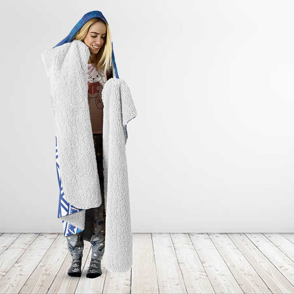 Fiji Day Hooded Blanket Fijian Masi Tribal Hibiscus Tattoo and Tapa Pattern LT03 - Polynesian Pride